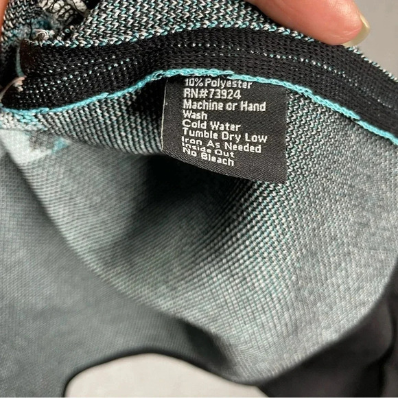 Misook Fly-Away 3/4 Sleeve Abstract Print Open Front Sweater Jacket - Picture 5 of 6